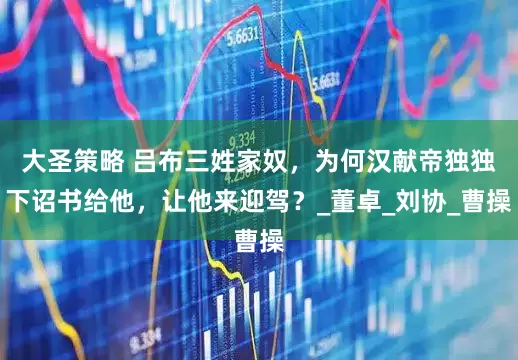 大圣策略 吕布三姓家奴，为何汉献帝独独下诏书给他，让他来迎驾？_董卓_刘协_曹操